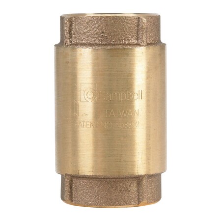 B & K Campbell 1-1/4 in. D X 1-1/4 in. D FNPT x FNPT Red Brass Spring Loaded Check Valve CV-5TLF